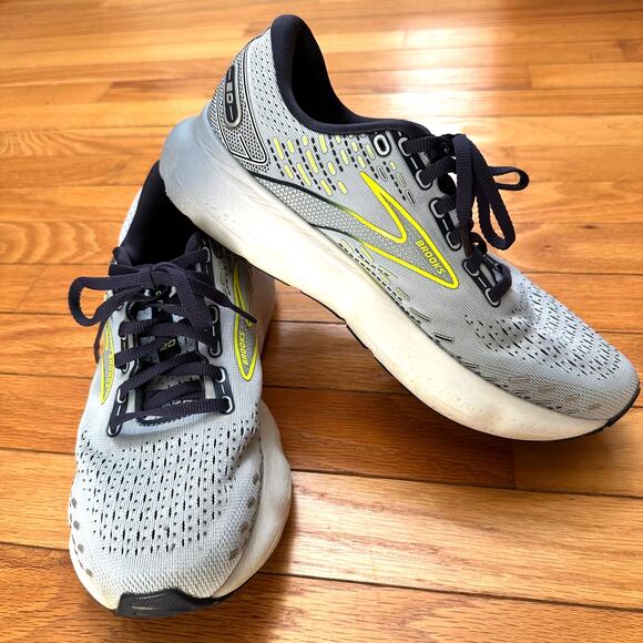 Brooks Glycerin 20 Light Blue/Peacoat/Nightlife Mesh Running Sneakers Size 9 - Picture 2 of 13